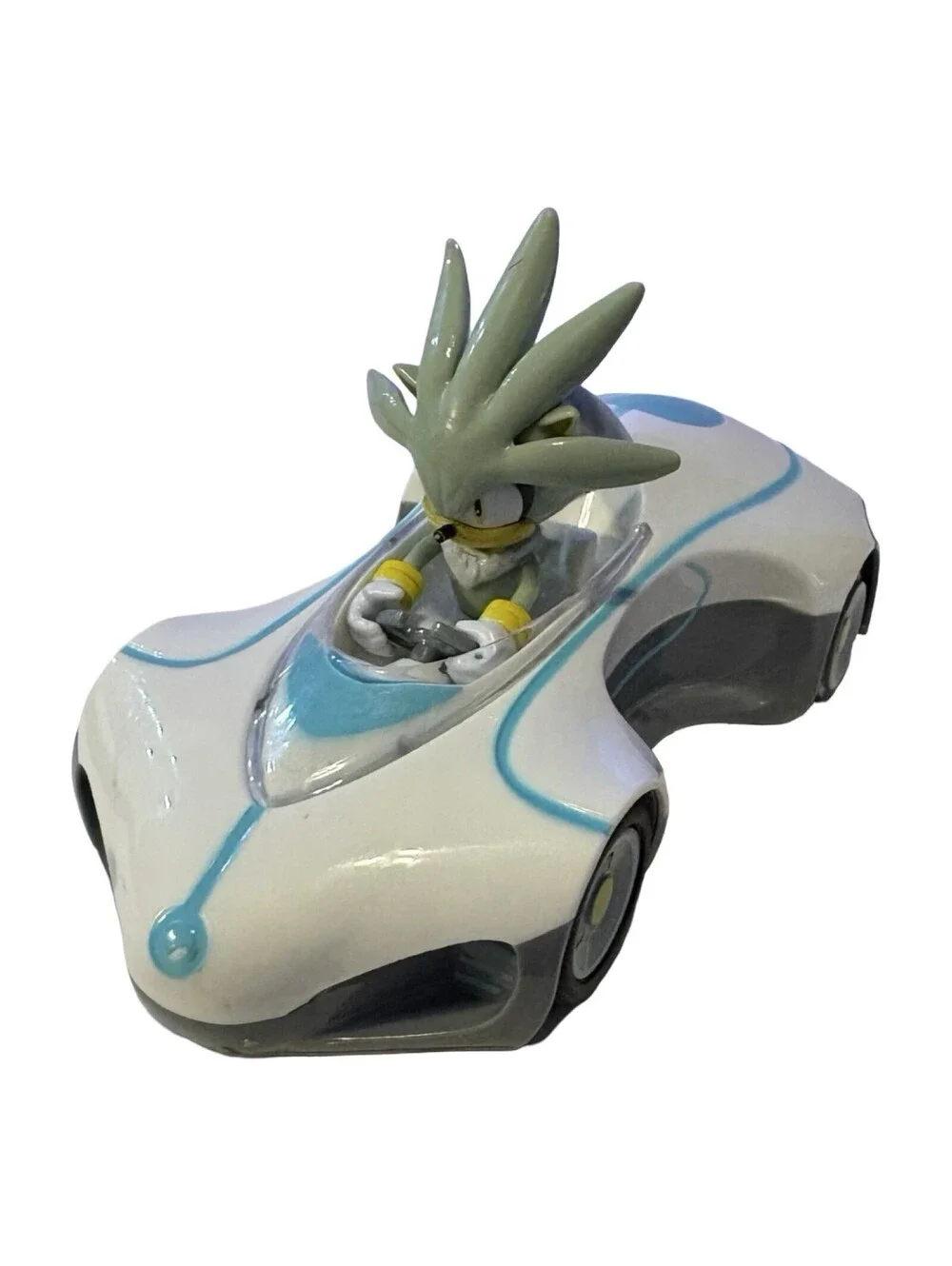 NKOK Sonic the Hedgehog White Gray & Blue Plastic Toy Car Vehicle 2022